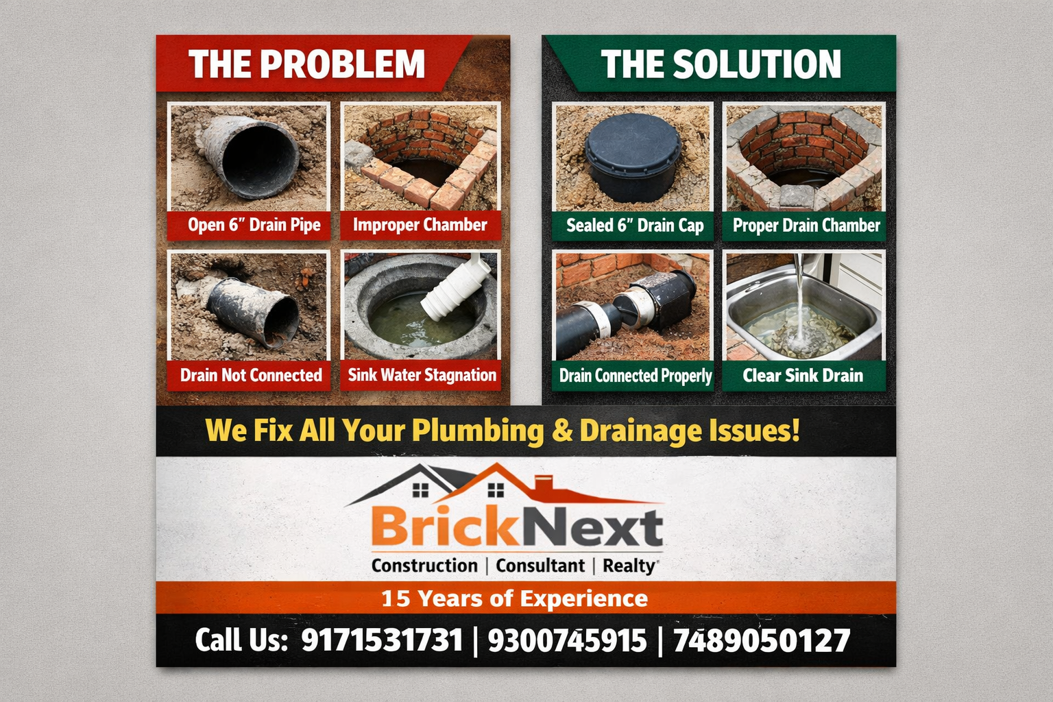 Plumbing & Drainage Problems in Construction?